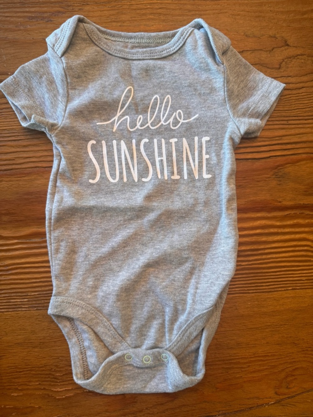 Hello Sunshine Gray Kids One-Piece Bodysuit